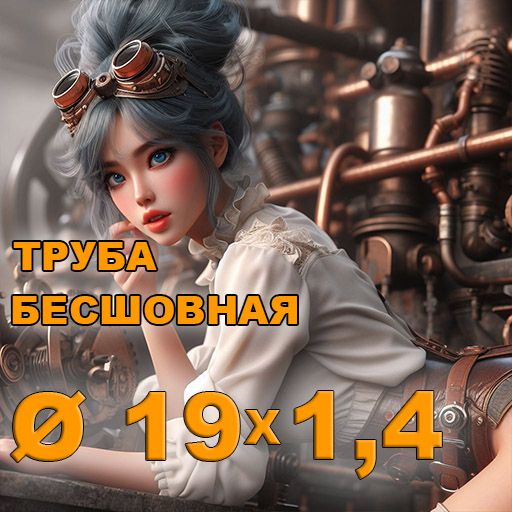 Труба бесшовная диаметр 19х1,4